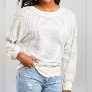 Lightweight Sweater Knit Dolman Top BKE Medium